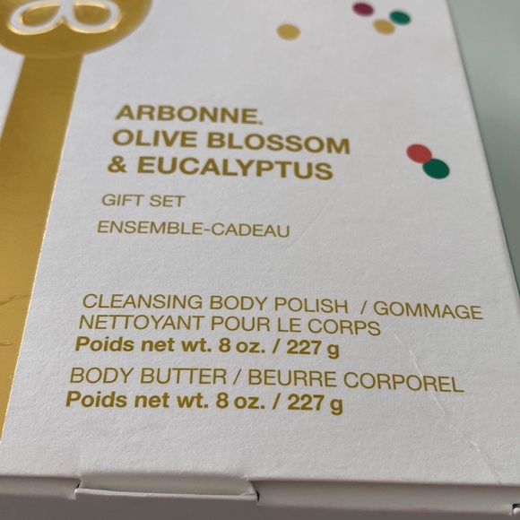 Arbonne Olive Blossoms Eucalyptus Gift Set Boxed cleansing body polish & butter - Picture 2 of 13